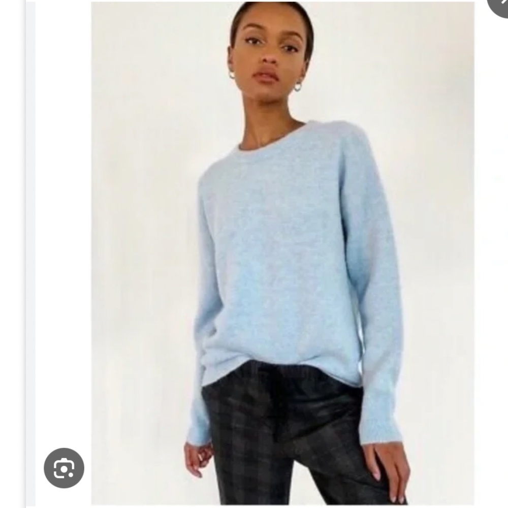Aritzia Babaton The Group Oversized Wool Alpaca Blend Sweater Soft Sky Blue NWOT